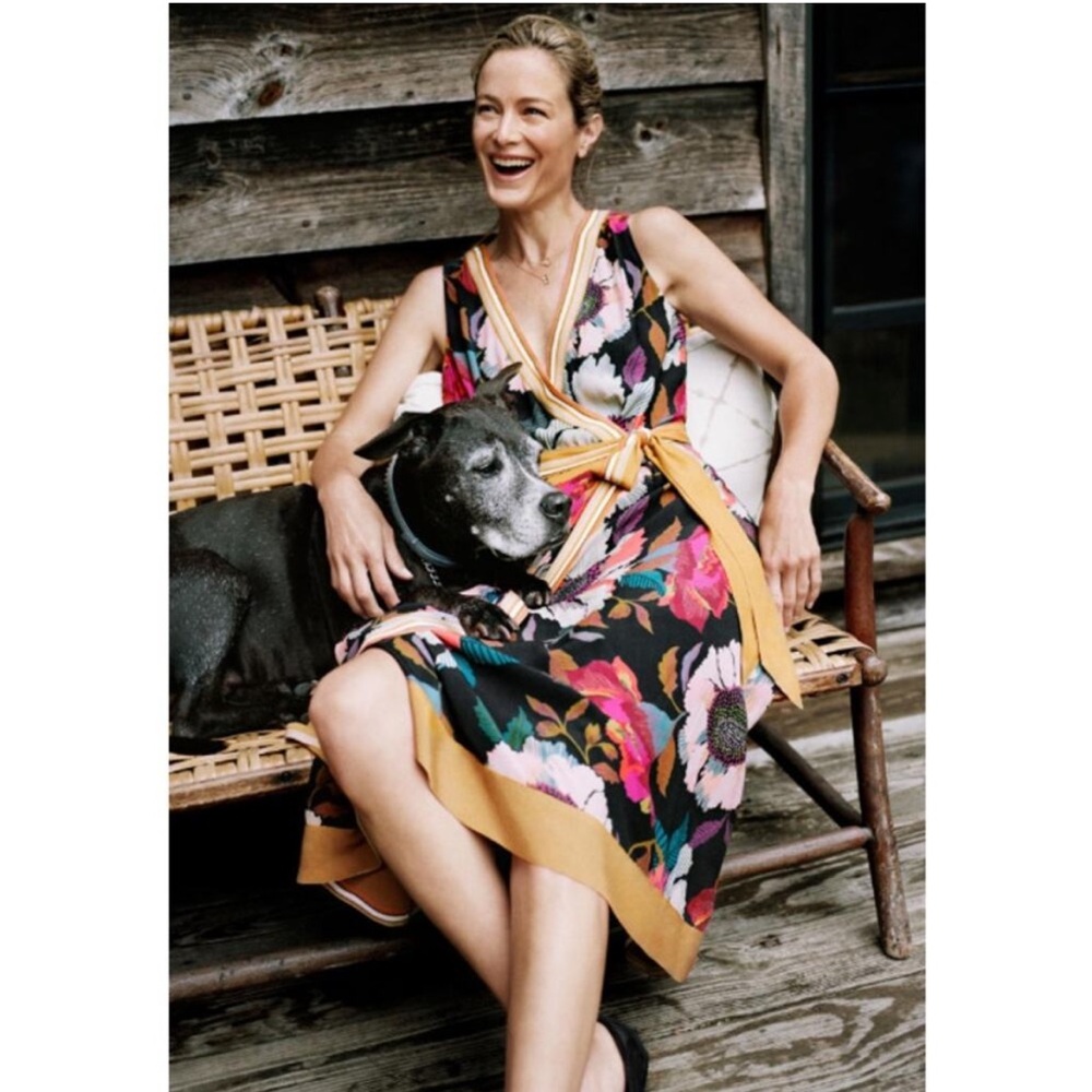 NWT Anthropologie Maeve Botanica Floral Wrap Dress size 8 - Picture 4 of 10